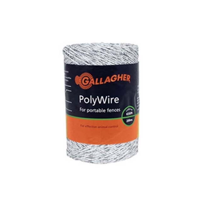 GALLAGHER SUPER 6 WHITE POLYWIRE - 500 MTS 