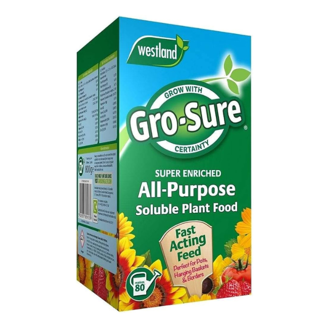 GRO - SURE ALL PURPOSE SOLUBLE PLANT FOOD 800G