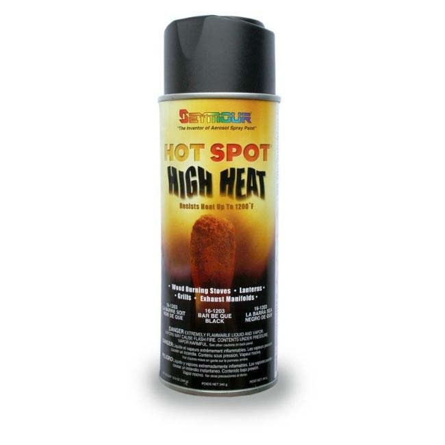 HOT SPOT HIGH HEAT BBQ SPRAY PAINT BLACK 400ML