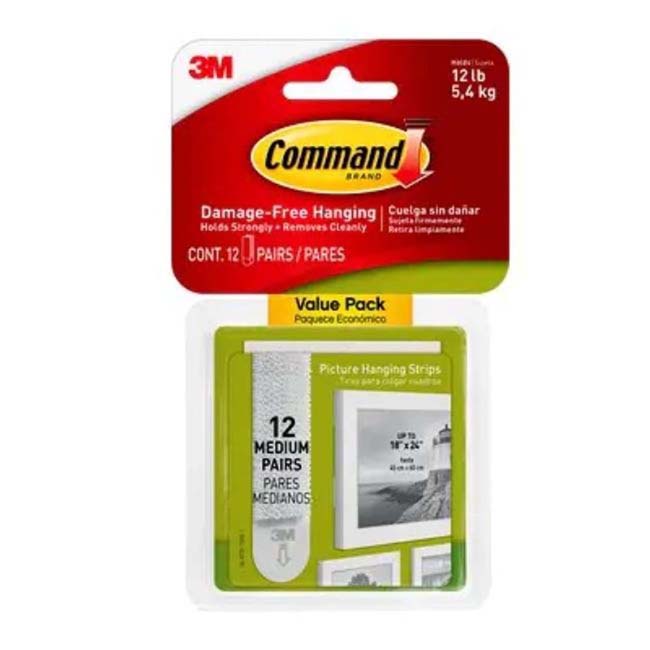 COMMAND PICTURE HANGING STRIPS MEDIUM PACK