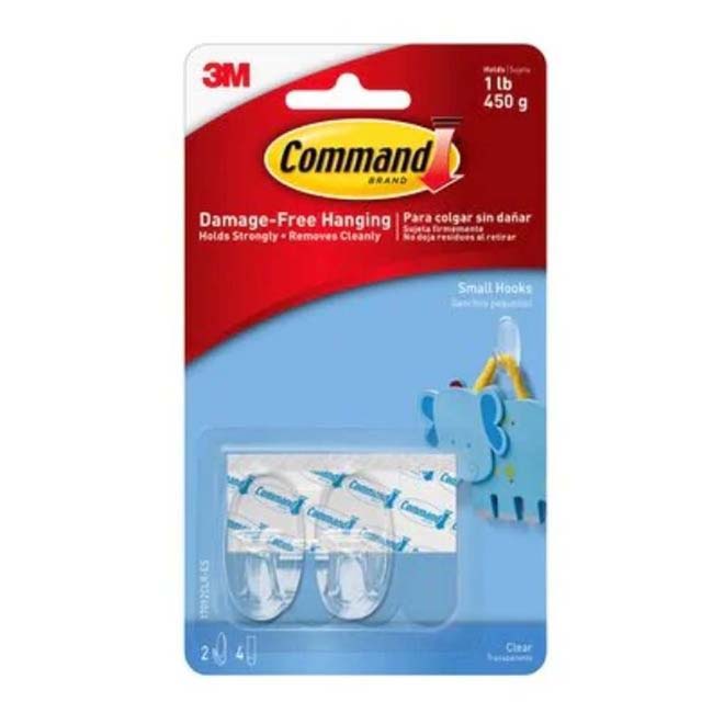 COMMAND CLEAR HOOKS SMALL