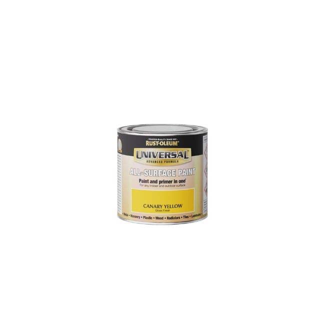 RUSTOLEUM UNIVERSAL ALL SURFACE PAINT GLOSS CANARY YELLOW 250ML