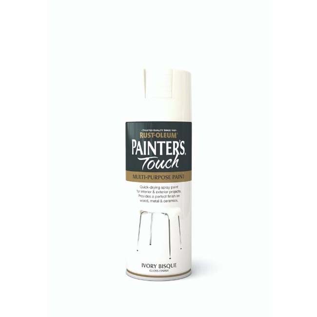 RUSTOLEUM PAINTERS TOUCH SPRAY PAINT GLOSS IVORY BISQUE 400ML