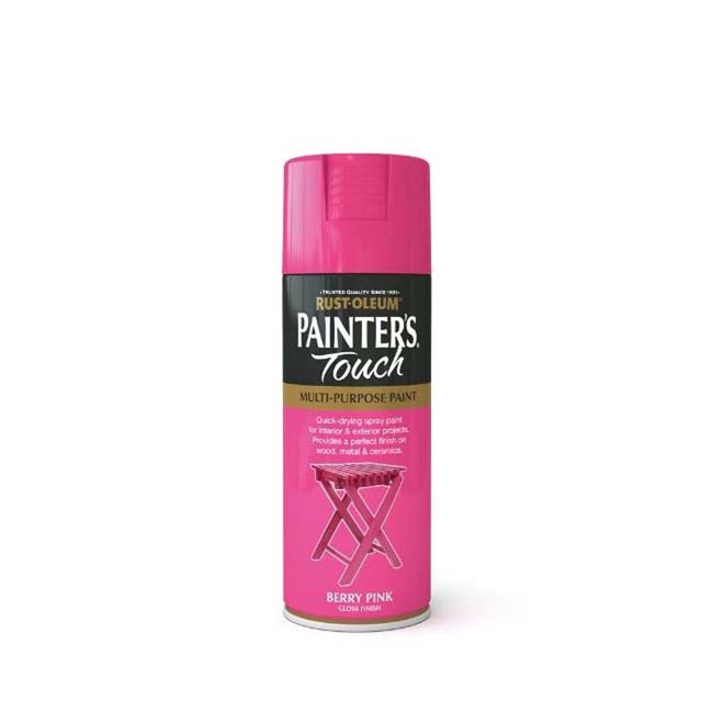 RUSTOLEUM PAINTERS TOUCH SPRAY PAINT GLOSS BERRY PINK 400ML