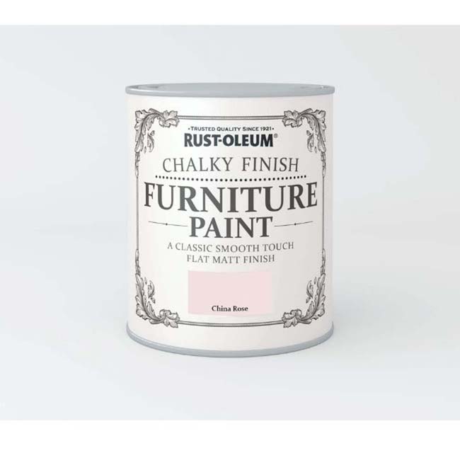 RUSTOLEUM CHALKY FINISH FURNITURE PAINT CHINA ROSE 750ML