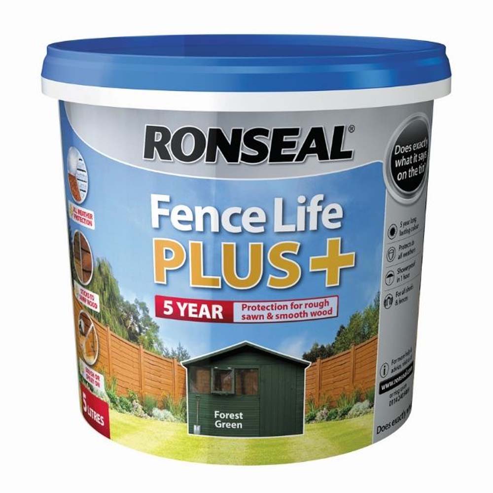 RONSEAL FENCE LIFE PLUS FOREST GREEN 5LTR