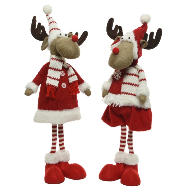 DEER POLYESTER WITH HAT, WITH SCARF 69CM