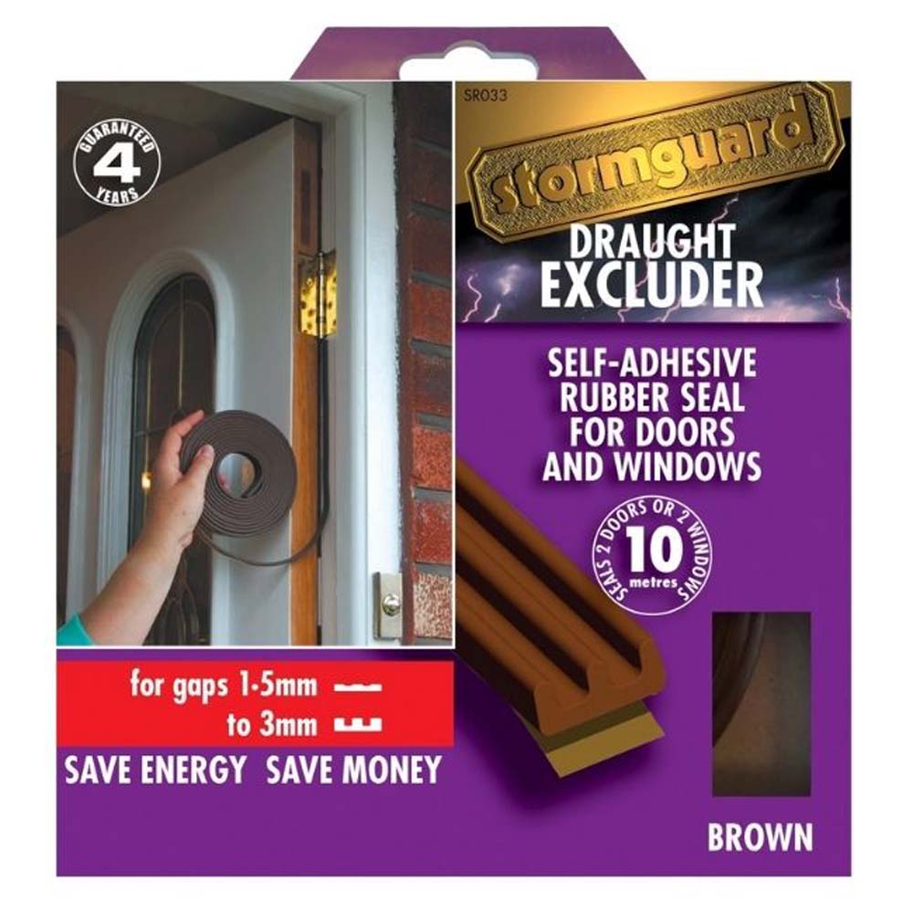 STORMGUARD DRAUGHT EXCLUDER E STRIP BROWN 5M