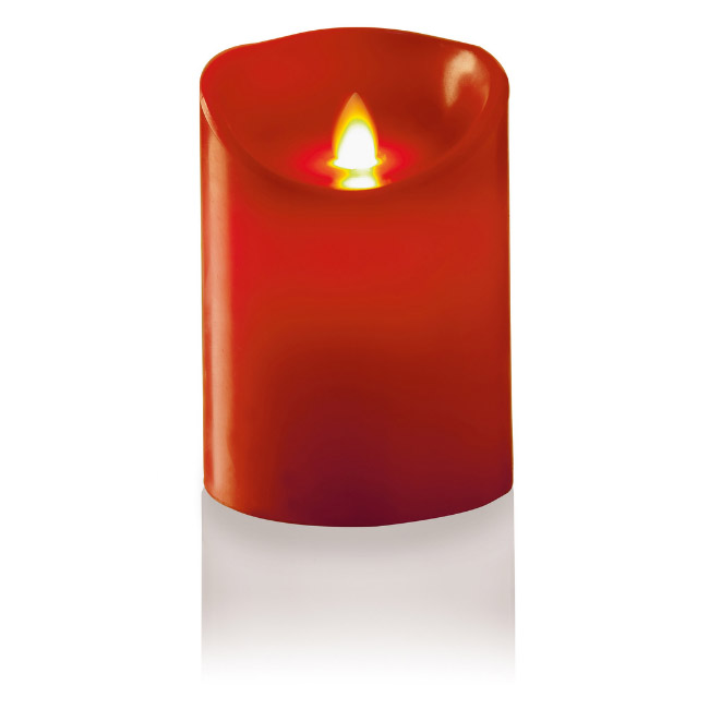 DANCING FLAME CANDLE RED 13CM BATTERY OPERATED 