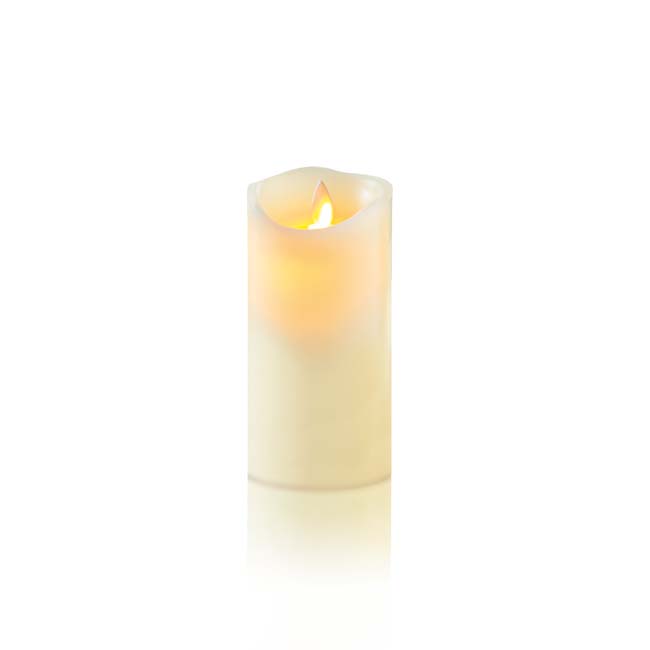 DANCING FLAME CANDLE CREAM 18CM BATTERY OPERATED  