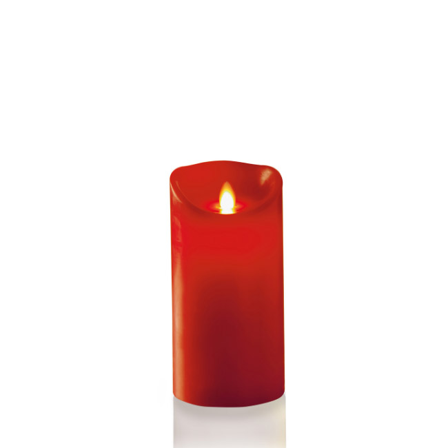 DANCING FLAME CANDLE RED 18CM BATTERY OPERATED  