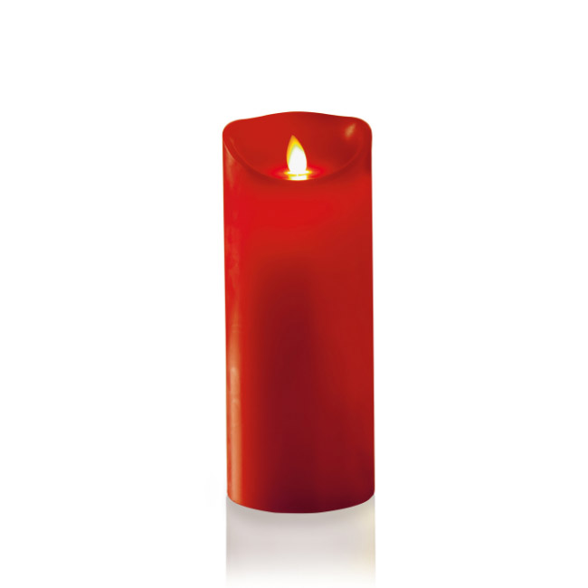 DANCING FLAME CANDLE RED 23CM BATTERY OPERATED