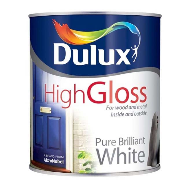 DULUX HIGH GLOSS PURE BRILLIANT WHITE 750ML