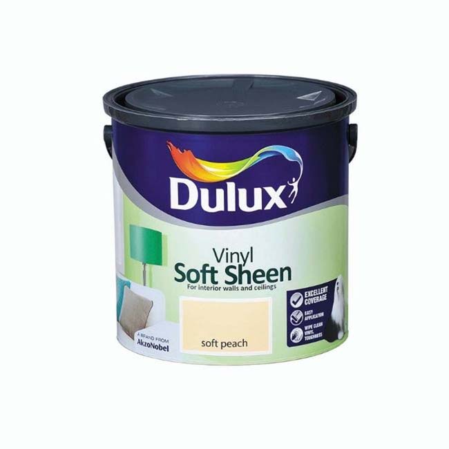 DULUX VINYL SOFT SHEEN SOFT PEACH 2.5LTR 