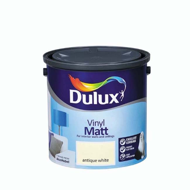 DULUX VINYL MATT ANTIQUE WHITE  2.5LTR 