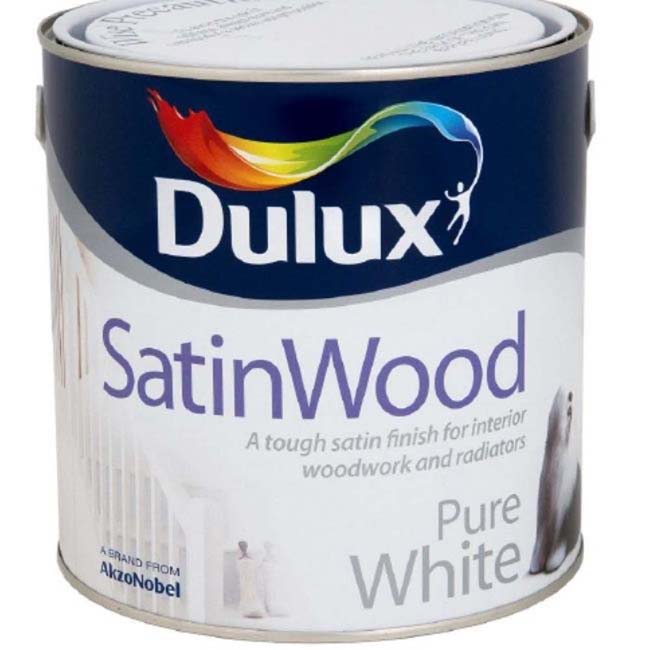 DULUX SATINWOOD PURE WHITE 2.5LTR