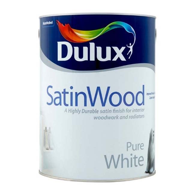 DULUX SATINWOOD PURE WHITE 5LTR
