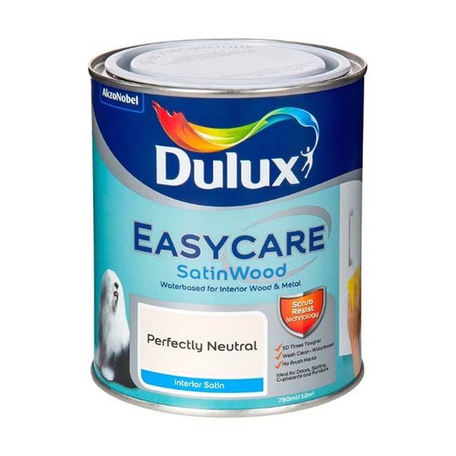 DULUX EASYCARE SATINWOOD PERFECTLY NEUTRAL 750ML
