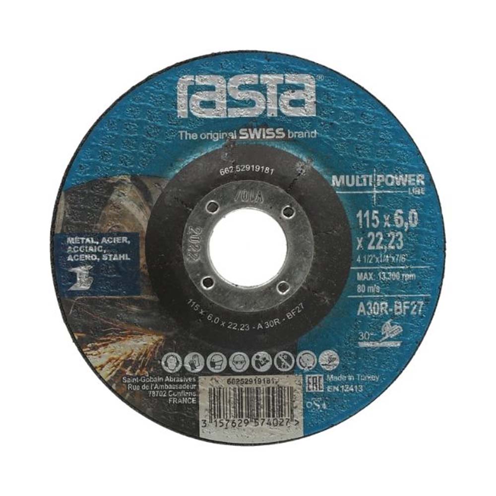 RASTA STEEL 4.5 X 2.5MM CUTTING DISCS 6206RA