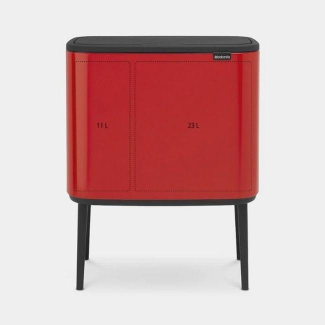 BRABANTIA BO TOUCH BIN 11+23 LTR PASSION RED