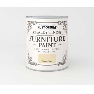 RUSTOLEUM CHALKY FINISH FURNITURE PAINT CLOTTED CREAM 750ML