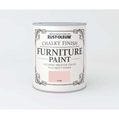 RUSTOLEUM CHALKY FINISH FURNITURE PAINT CORAL 750ML