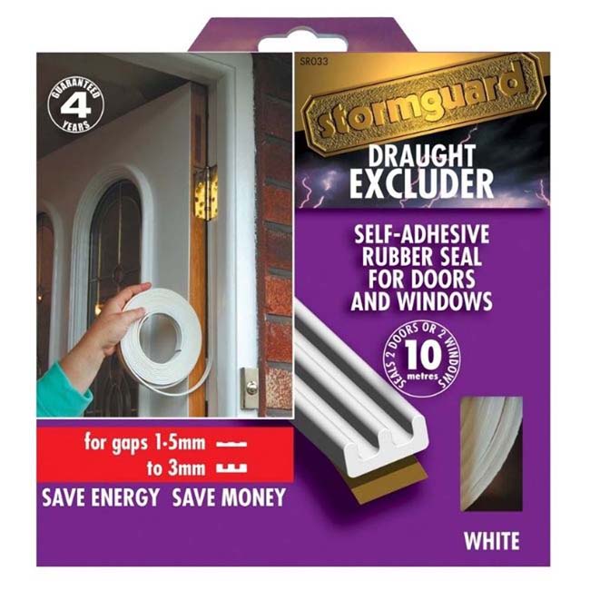STORMGUARD DRAUGHT EXCLUDER E STRIP WHITE 5M