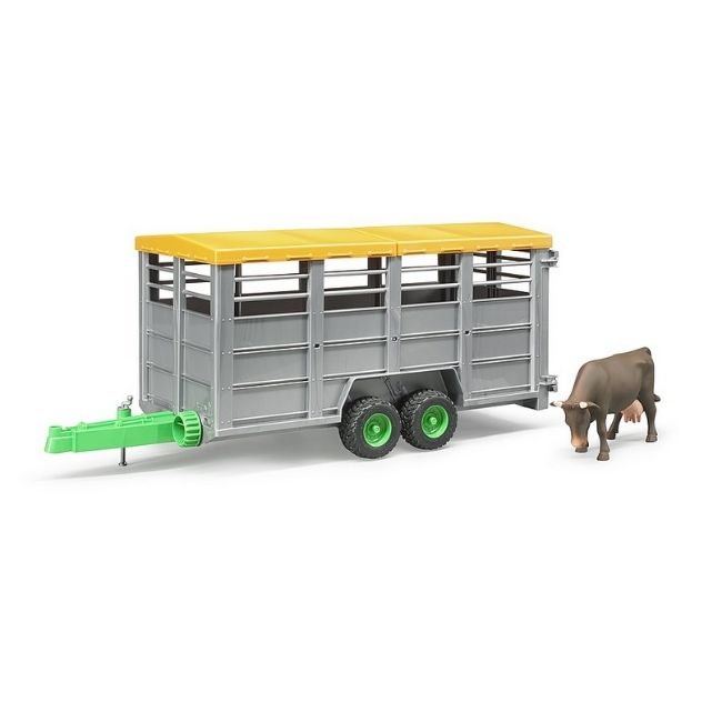 BRUDER LIVESTOCK TRAILER WITH 1 COW