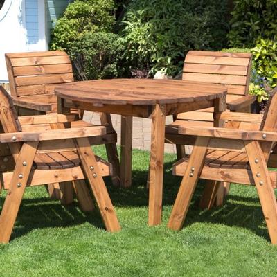 ACHILL 4 SEATER ROUND TABLE SET