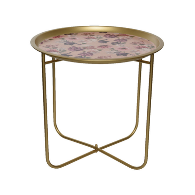 DECO IRON TABLE PINK DETAIL