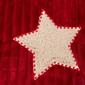 SHERPA STAR EMBROIDERY THROW FLANNEL RED