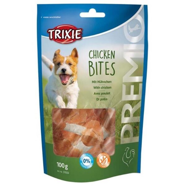 PREMIO CHICKEN BITES DOG TREATS 100G