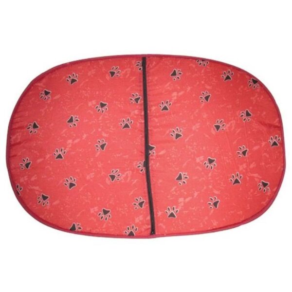 OVAL CUSHION RED/BLACK 52 X 32 CM