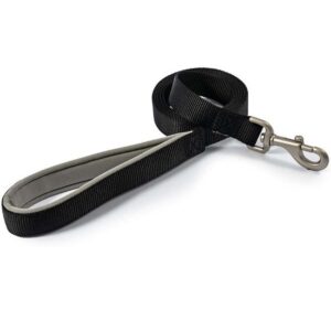 PADDED NYLON LEAD 15MMX 120CM (BLACK)