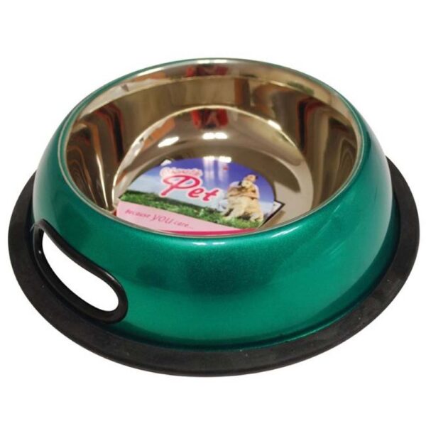 S STEEL NONSLIP COLOUR BOWL 18CM