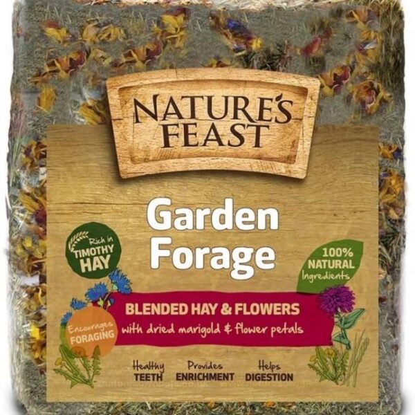 NATURE'S FEAST RABBIT HAY WITH DRIED FLOWERS 1KG