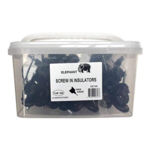 ELEPHANT SCREW-IN INSULATOR TUB (100) WITH CHUCK DRILL
