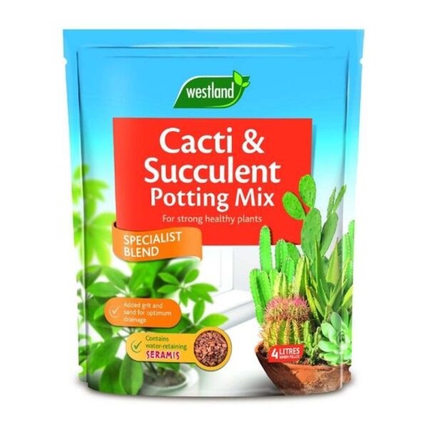 CACTI & SUCCULENT POT MIX (ENRICHED C/W SERAMIS) 4