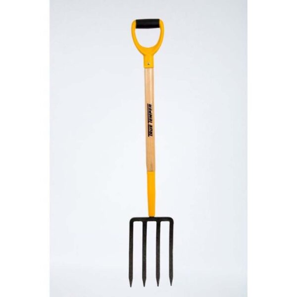 TRUE TEMPER DIGGING FORK WOOD HANDLE D GRIP
