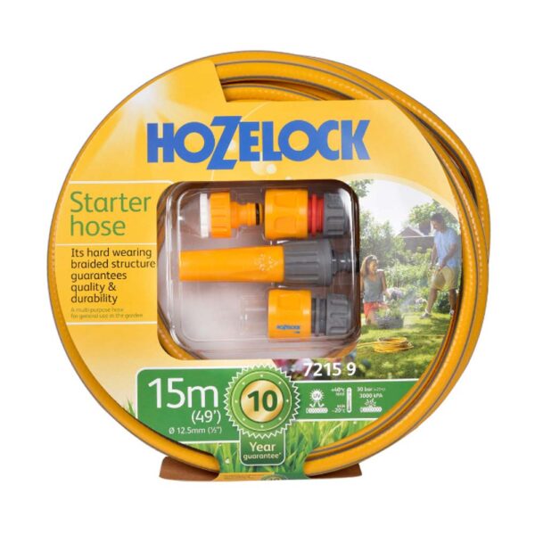 HOZELOCK HOSE + STARTER PACK - 15MTR