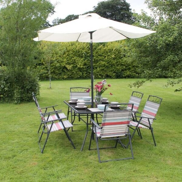 TORINO 8 PCE TABLE & CHAIR SET