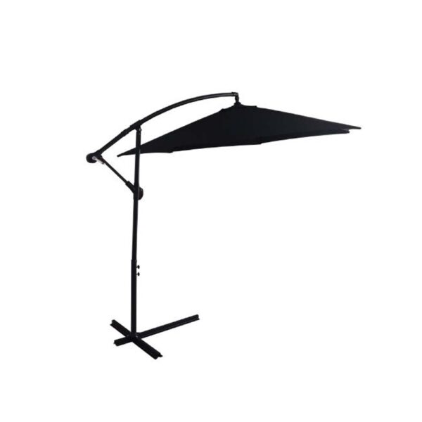 BANANA PARASOL WITH CRANK(STEEL ALUM) BLACK