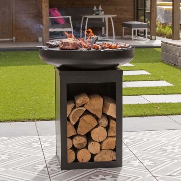 BBGrill MATANZAS FIREPIT PLANCHA WITH WOOD STORAGE
