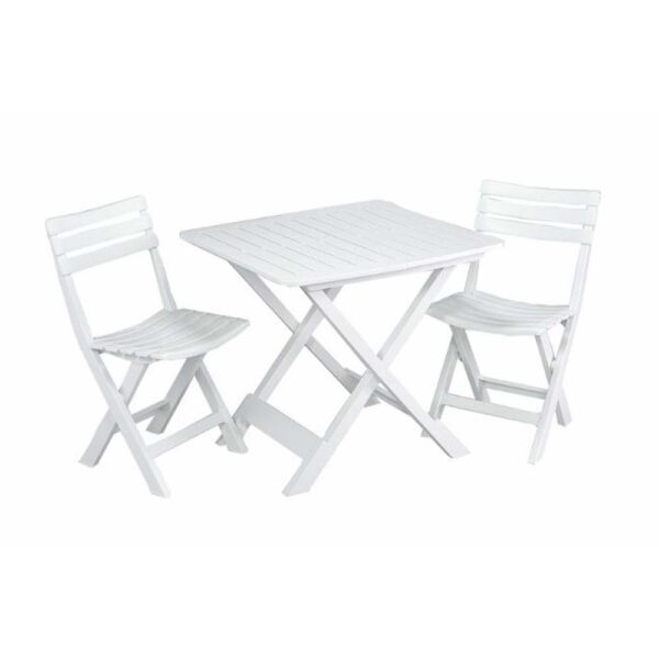 FOLDABLE WHITE BISTRO SET