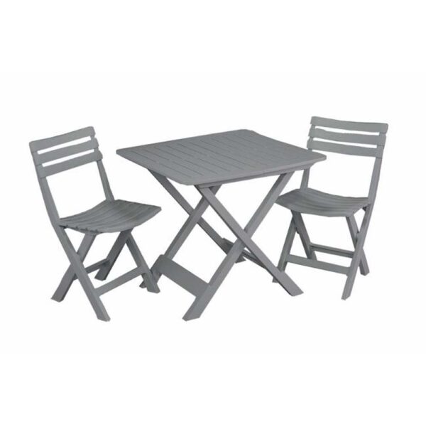 FOLDABLE ANTHRACITE BISTRO SET