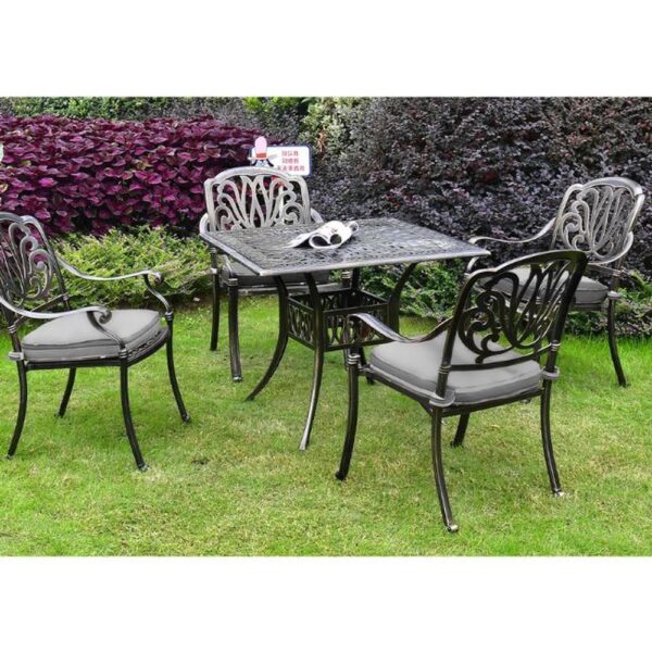 NICE FOUR SEATER BRONZE BISTRO SET