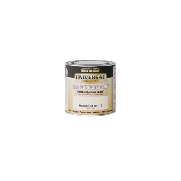 RUSTOLEUM UNIVERSAL ALL SURFACE PAINT GLOSS HEIRLOOM WHITE 250ML