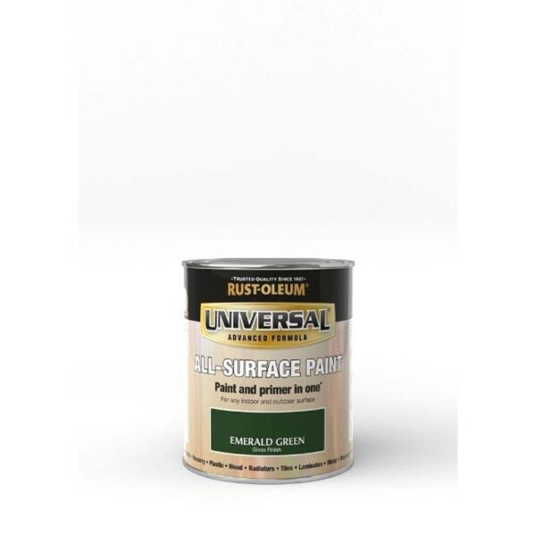 RUSTOLEUM UNIVERSAL ALL SURFACE PAINT GLOSS EMERALD GREEN 750ML