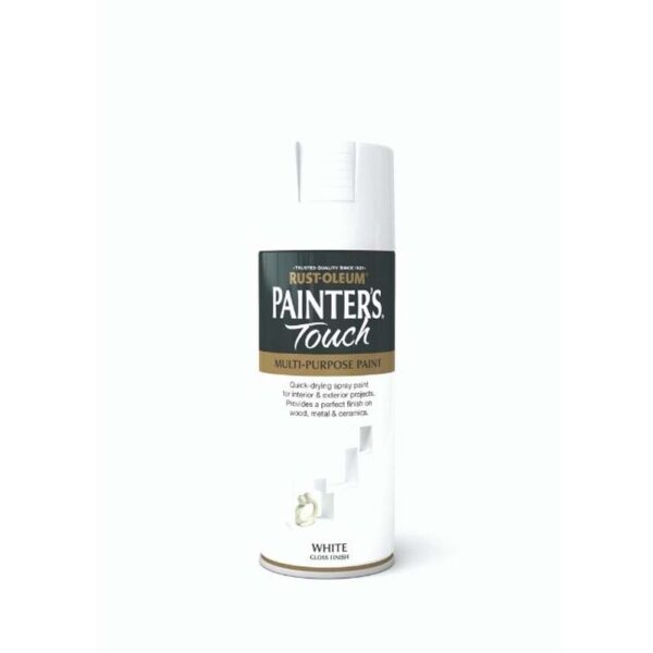 RUSTOLEUM PAINTERS TOUCH SPRAY PAINT GLOSS WHITE 400ML