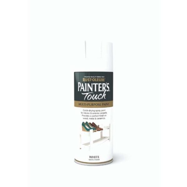 RUSTOLEUM PAINTERS TOUCH SPRAY PAINT SATIN WHITE 400ML